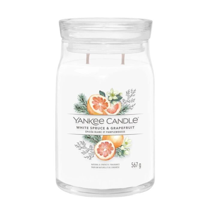 Yankee Candle White Spruce & Grapefruit Signature Large Jar